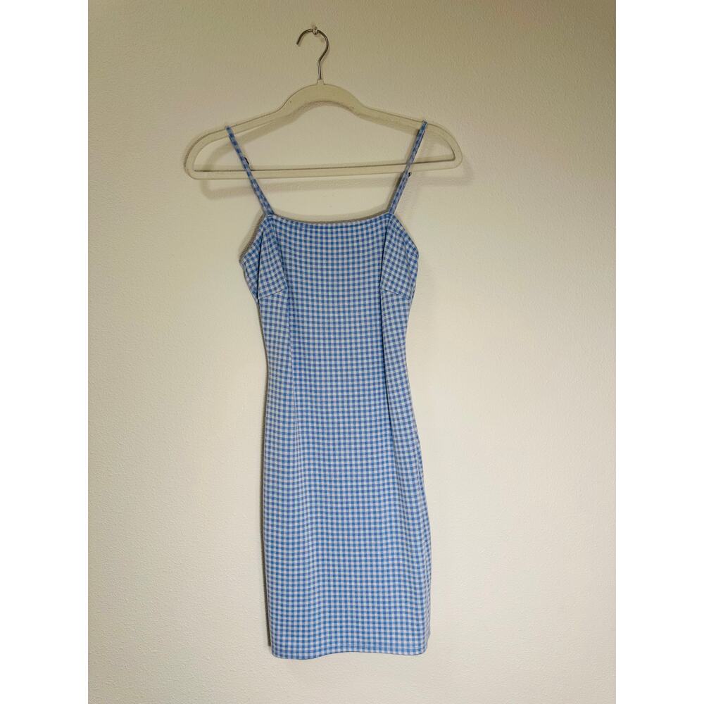 Blue and White Gingham Dress